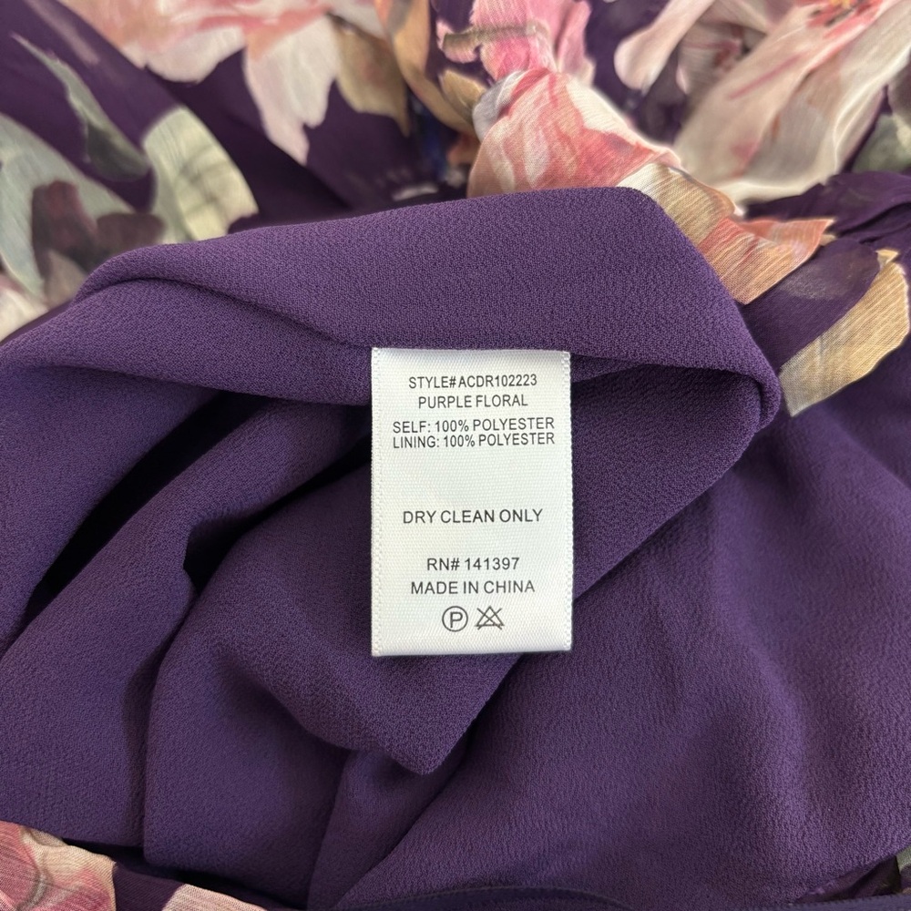 ASTR The Label Kitsune Dress in Purple Floral Size L - Picture 12 of 15